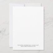 Eenvoudige zwarte en witte foto Sla de datumkaart  Bedankkaart (Achterkant)