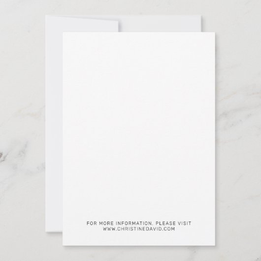 Eenvoudige zwarte en witte foto Sla de datumkaart  Bedankkaart (Achterkant)