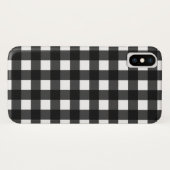 Eenvoudige zwarte en witte gingham Case-Mate iPhone case (Achterkant (horizontaal))