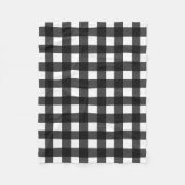 Eenvoudige zwarte en witte gingham fleece deken (Voorkant)