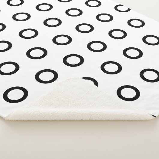 Eenvoudige zwarte en witte gingham sherpa deken (3/4)