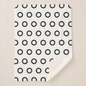 Eenvoudige zwarte en witte gingham sherpa deken (Voorkant)