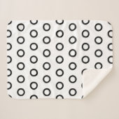 Eenvoudige zwarte en witte gingham sherpa deken (Voorkant (horizontaal))