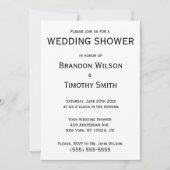 Eenvoudige zwarte en witte homohuwelijksshower uit kaart (Voorkant)