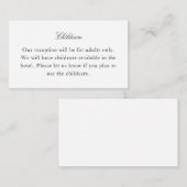 Eenvoudige zwarte en witte insteekkaart informatiekaartje (Voorkant / Achterkant)