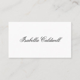 Eenvoudige zwarte en witte kalligrafie elegant visitekaartje