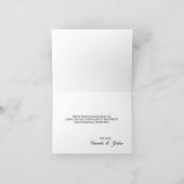 Eenvoudige zwarte en witte kalligrafie Hartelijk d Bedankkaart (Binnen)