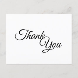 Eenvoudige zwarte en witte kalligrafie Hartelijk d Briefkaart