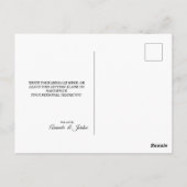 Eenvoudige zwarte en witte kalligrafie Hartelijk d Briefkaart (Achterkant)