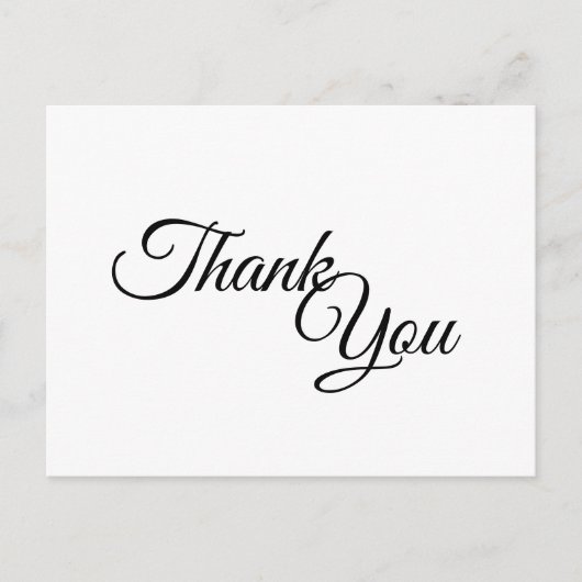 Eenvoudige zwarte en witte kalligrafie Hartelijk d Briefkaart (Voorkant)