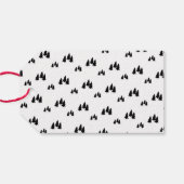 Eenvoudige zwarte en witte kalligrafie voor Kerstm Cadeaulabel (Achterkant Horizontaal)