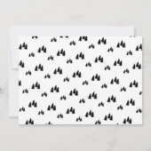 Eenvoudige zwarte en witte kalligrafie voor Kerstm Feestdagenkaart (Achterkant)