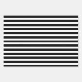 Eenvoudige zwarte en witte kerstbomen, gemengd inpakpapier vel (Voorkant 3)