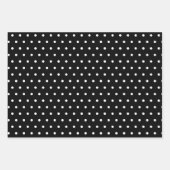 Eenvoudige zwarte en witte kerstbomen, gemengd inpakpapier vel (Voorkant 2)