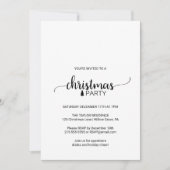 Eenvoudige zwarte en witte kerstfeestdag kaart (Voorkant)