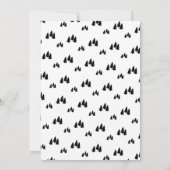 Eenvoudige zwarte en witte kerstfeestdag kaart (Achterkant)