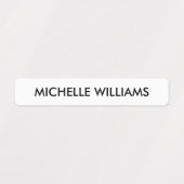 Eenvoudige zwarte en witte Kinder naam Labels (Design 1)