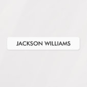 Eenvoudige zwarte en witte Kinder naam Labels (Design 2)