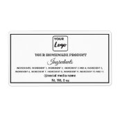 Eenvoudige zwarte en witte logo etiket (Voorkant)