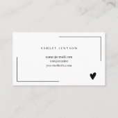 Eenvoudige zwarte en witte manuscriptorde dank u visitekaartje (Achterkant)