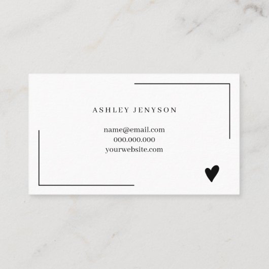 Eenvoudige zwarte en witte manuscriptorde dank u visitekaartje (Achterkant)