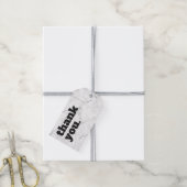 Eenvoudige zwarte en witte marmer Labels om de pri Cadeaulabel (Met Touw)