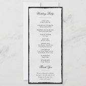 Eenvoudige Zwarte En Witte Minimalistische Huwelij (Achterkant)