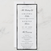 Eenvoudige Zwarte En Witte Minimalistische Huwelij (Voorkant)