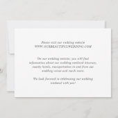 Eenvoudige Zwarte en Witte Moderne Bruiloft Save The Date (Achterkant)