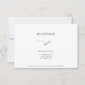 Eenvoudige zwarte en witte moderne Calli-ontvangst Kaart (Voorkant)