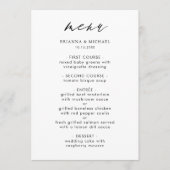 Eenvoudige zwarte en witte moderne kalligrafie menu (Voorkant)