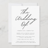 Eenvoudige zwarte en witte moderne tekst kaart (Voorkant)