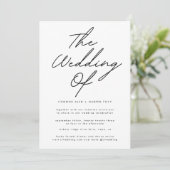 Eenvoudige zwarte en witte moderne tekst kaart (Staand voorkant)