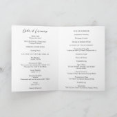 Eenvoudige Zwarte en Witte Moderne Trouwdag Programma (Binnen)