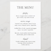 Eenvoudige Zwarte en Witte Moderne Trouwmenu (Voorkant)