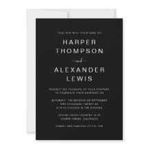 Eenvoudige Zwarte en Witte Moderne Typografie Huwe
