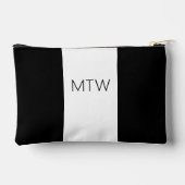 Eenvoudige Zwarte en Witte Monogram Beginletters S Etui (Achterkant)