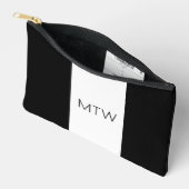 Eenvoudige Zwarte en Witte Monogram Beginletters S Etui (Open)