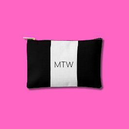 Eenvoudige Zwarte en Witte Monogram Beginletters S Etui