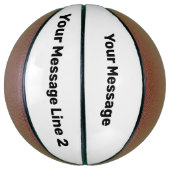 Eenvoudige zwarte en witte naam Jouw tekst Sjabloo Basketbal (Verticaal)