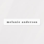 Eenvoudige zwarte en witte naam labels (Design 1)