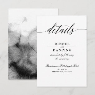 Eenvoudige zwarte en witte opvangkaart kaart