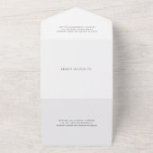 Eenvoudige Zwarte en Witte QR Code Elegante Trouw All In One Uitnodiging (Buitenkant)