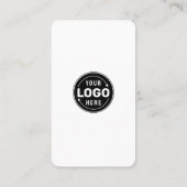 Eenvoudige zwarte en witte QR-kaart voor sociale m Visitekaartje (Achterkant)