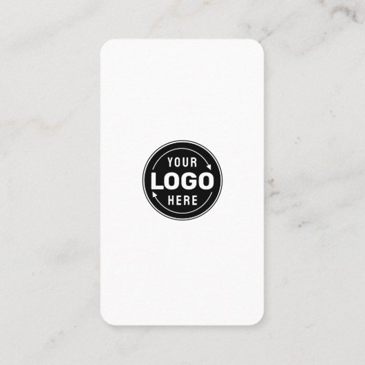 Eenvoudige zwarte en witte QR-kaart voor sociale m Visitekaartje (Achterkant)