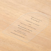 Eenvoudige Zwarte en Witte Schone Trouw Save the D Acryl Uitnodigingen (Laagn)