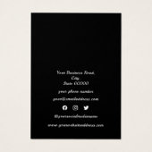 Eenvoudige Zwarte En Witte Sieraden Oorbellen Disp Visitekaartje (Achterkant)