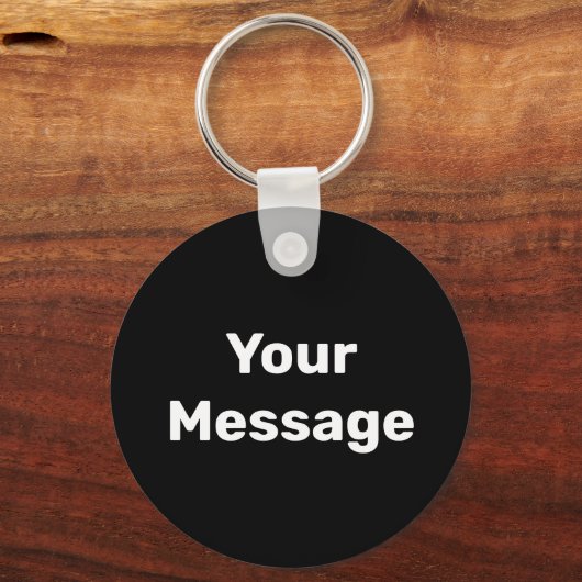 Eenvoudige zwarte en witte Sjabloon Sleutelhanger (Achterkant)