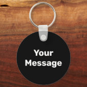 Eenvoudige zwarte en witte Sjabloon Sleutelhanger (Voorkant)