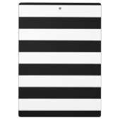 Eenvoudige zwarte en witte strepen klembord (Achterkant)